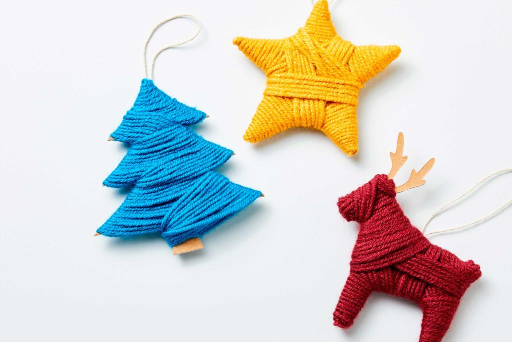 decoraciones navideñas diy con lana y cricut maker