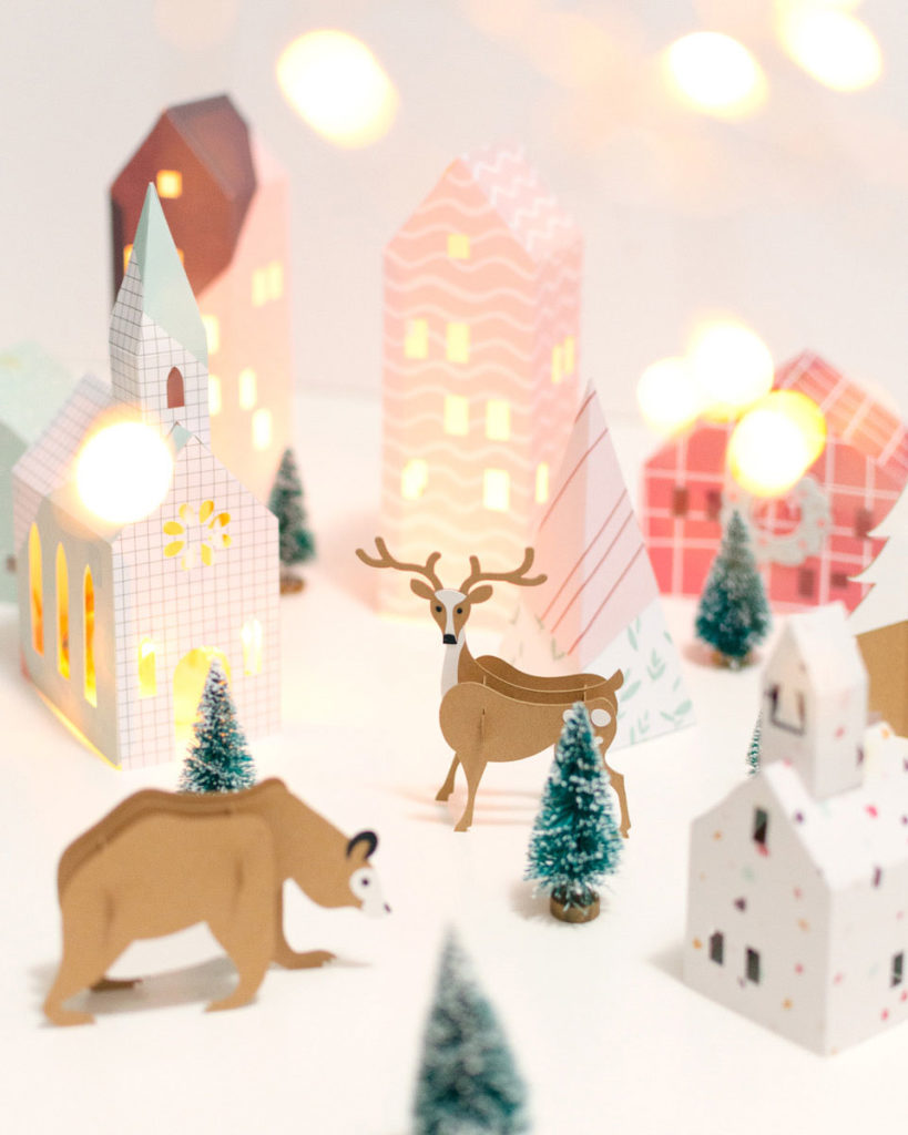 Haz un poblado navideño con cartulina y tu Cricut Maker