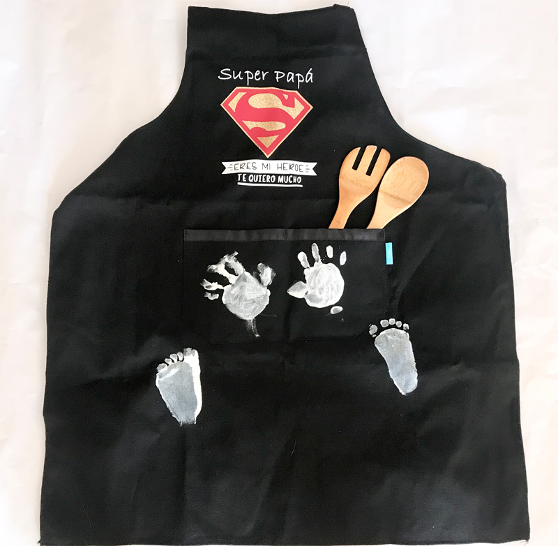delantal personalizado con cricut joy