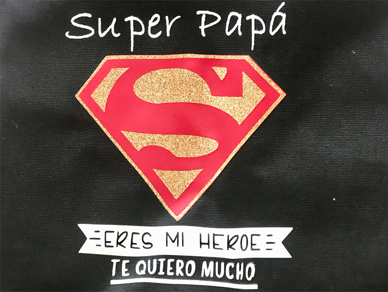 diseño para personalizar un delantal con cricut joy. Regalo día del padre